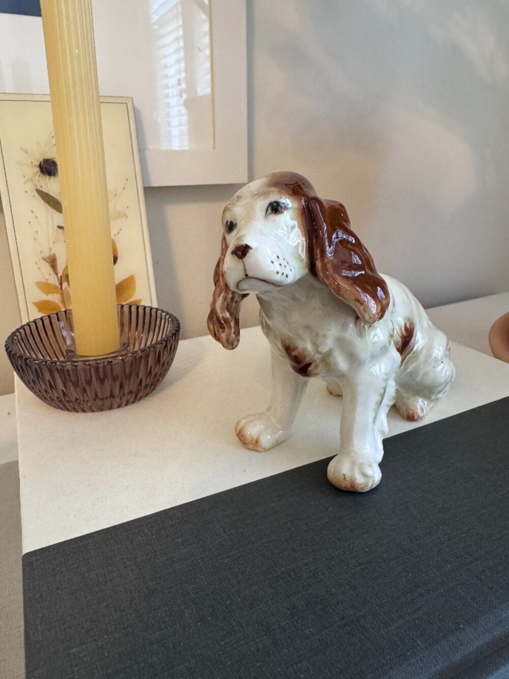 VIntage Hand-Painted Ceramic Dog | Spaniel